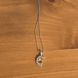 “C” necklace. Silver
